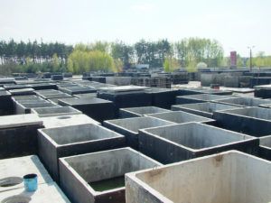 Skladování a výroba betonových nádrží